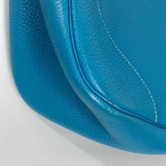HERMES Shoulder Bag Togo blue Trim 31 Women Used Authentic