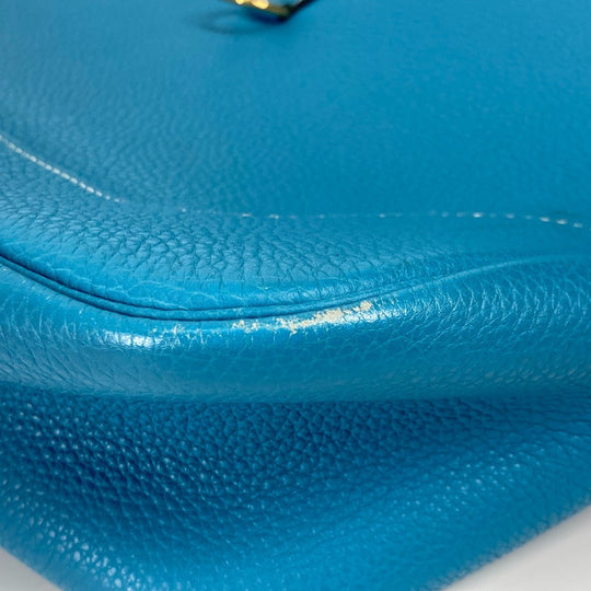 HERMES Shoulder Bag Togo blue Trim 31 Women Used Authentic