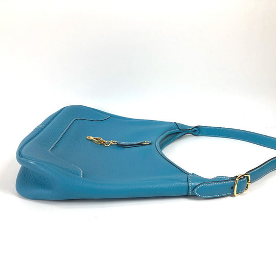 HERMES Shoulder Bag Togo blue Trim 31 Women Used Authentic
