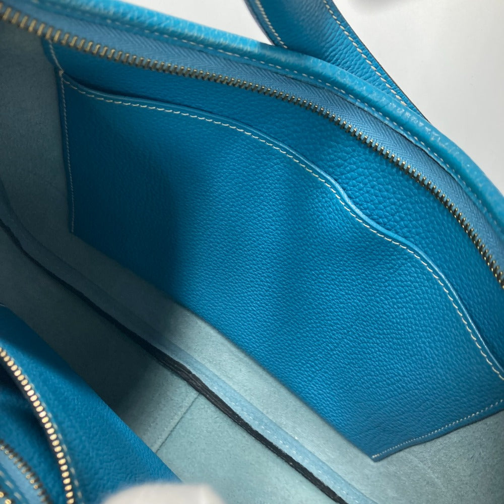 HERMES Shoulder Bag Togo blue Trim 31 Women Used Authentic