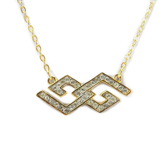 Givenchy Necklace metal gold Rhinestone Women Used Authentic