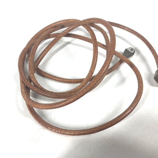 HERMES belt leather beige String belt Women Used Authentic
