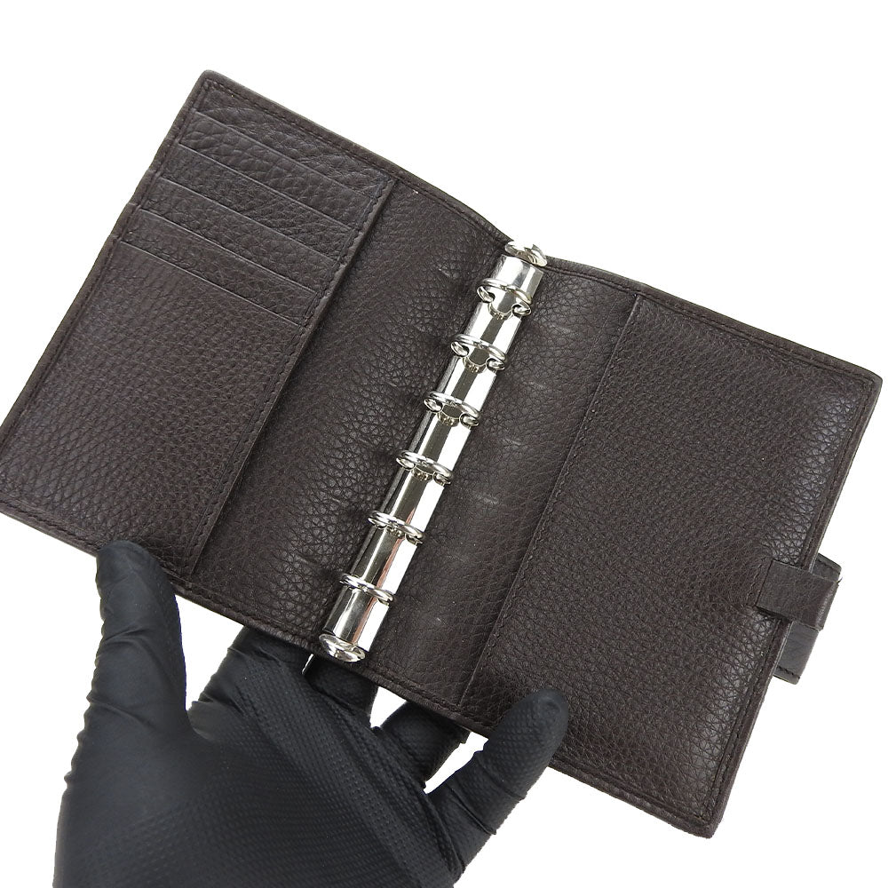 GUCCI System organizer 245821 leather Dark brown mens(Unisex) Used Authentic