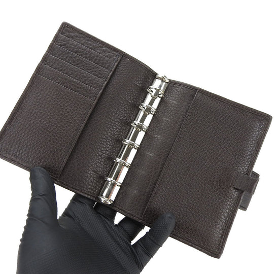 GUCCI System organizer 245821 leather Dark brown mens(Unisex) Used Authentic