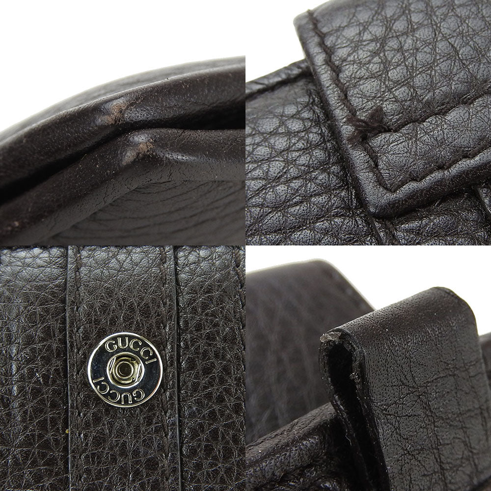 GUCCI System organizer 245821 leather Dark brown mens(Unisex) Used Authentic