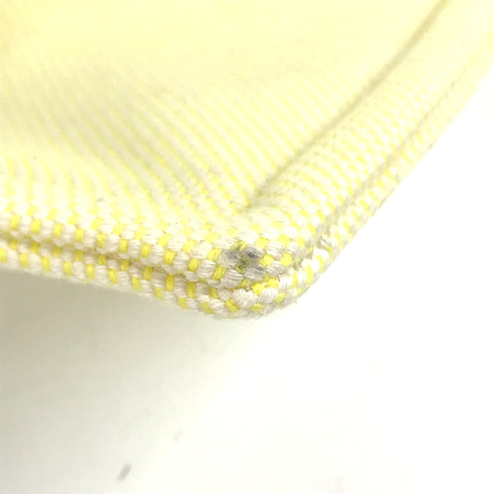 HERMES Pouch canvas yellow Flat pouch, bag, clutch bag Pouch H Tissage H Logo Women Used Authentic