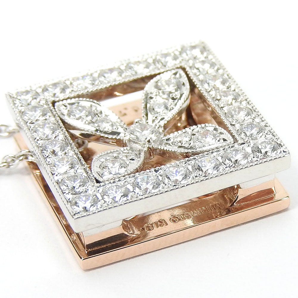 MIKIMOTO Necklace K18 White Gold, K18 Pink Gold White gold Women Used Authentic