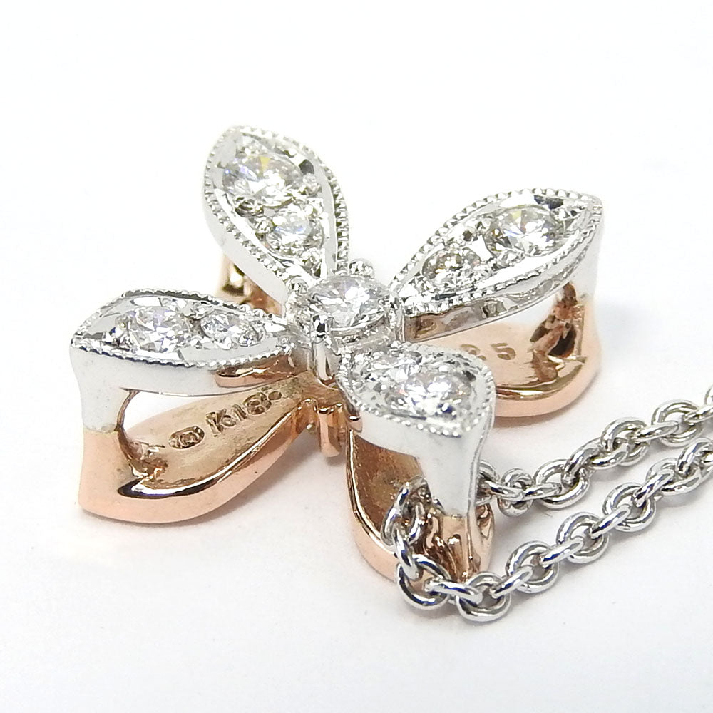 MIKIMOTO Necklace K18 White Gold, K18 Pink Gold White gold Women Used Authentic