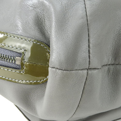 COACH Tote Bag 18303 Leather, Patent Leather gray Women Used Authentic