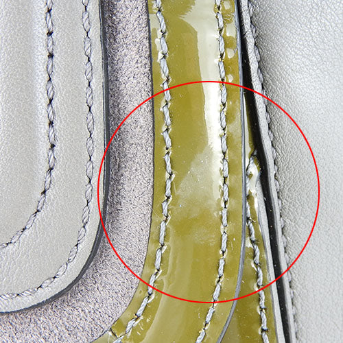 COACH Tote Bag 18303 Leather, Patent Leather gray Women Used Authentic