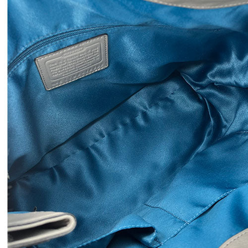 COACH Tote Bag 18303 Leather, Patent Leather gray Women Used Authentic