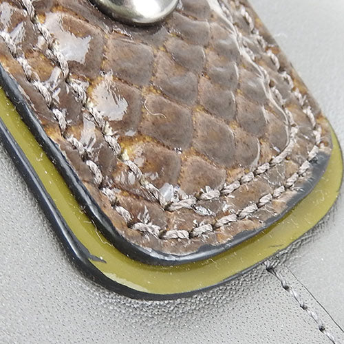 COACH Tote Bag 18303 Leather, Patent Leather gray Women Used Authentic