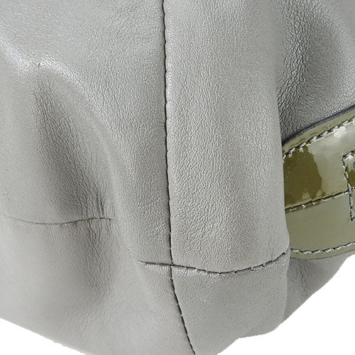 COACH Tote Bag 18303 Leather, Patent Leather gray Women Used Authentic