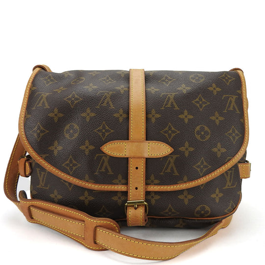 LOUIS VUITTON Shoulder Bag M42256 Monogram Brown Saumur 30 mens(Unisex) Used Authentic