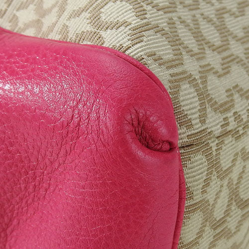 COACH Tote Bag 26282 Canvas, Leather pink Women Used Authentic