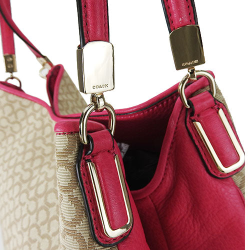 COACH Tote Bag 26282 Canvas, Leather pink Women Used Authentic