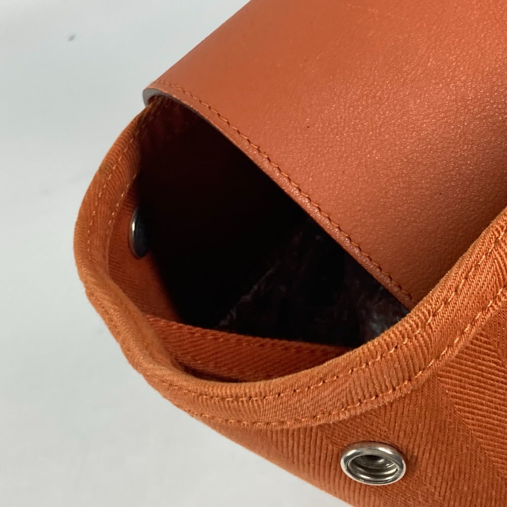 HERMES Tote Bag Canvas / Leather Orange bag handbag Valparaiso MM Women Used Authentic