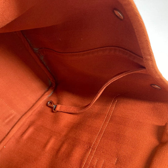 HERMES Tote Bag Canvas / Leather Orange bag handbag Valparaiso MM Women Used Authentic