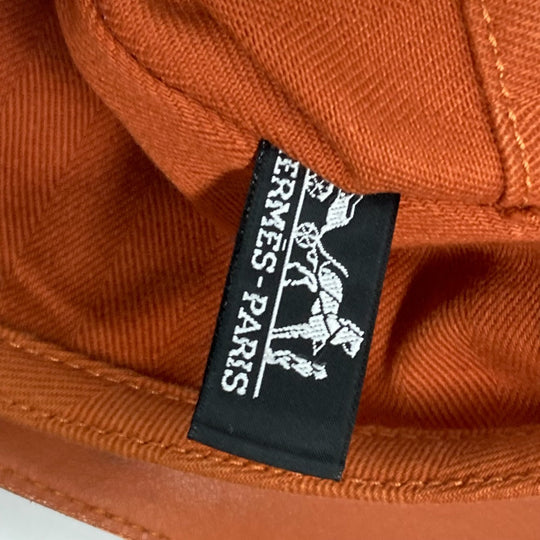 HERMES Tote Bag Canvas / Leather Orange bag handbag Valparaiso MM Women Used Authentic