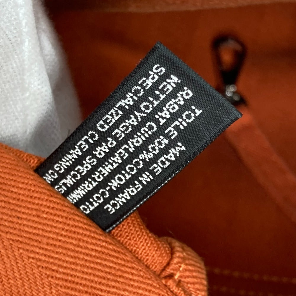 HERMES Tote Bag Canvas / Leather Orange bag handbag Valparaiso MM Women Used Authentic