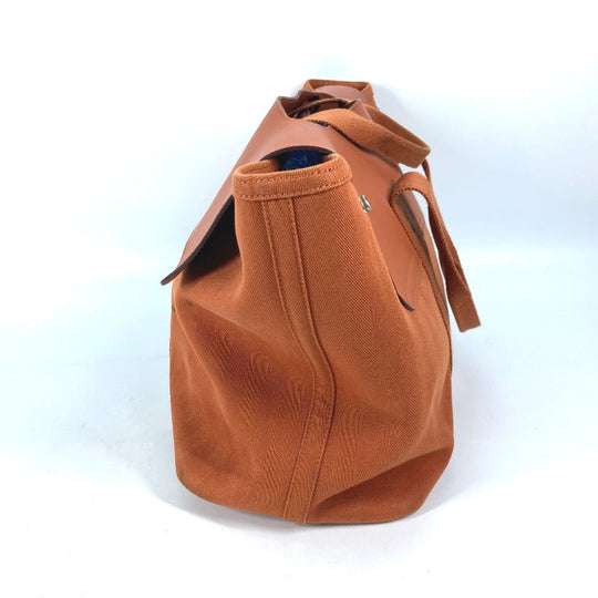 HERMES Tote Bag Canvas / Leather Orange bag handbag Valparaiso MM Women Used Authentic