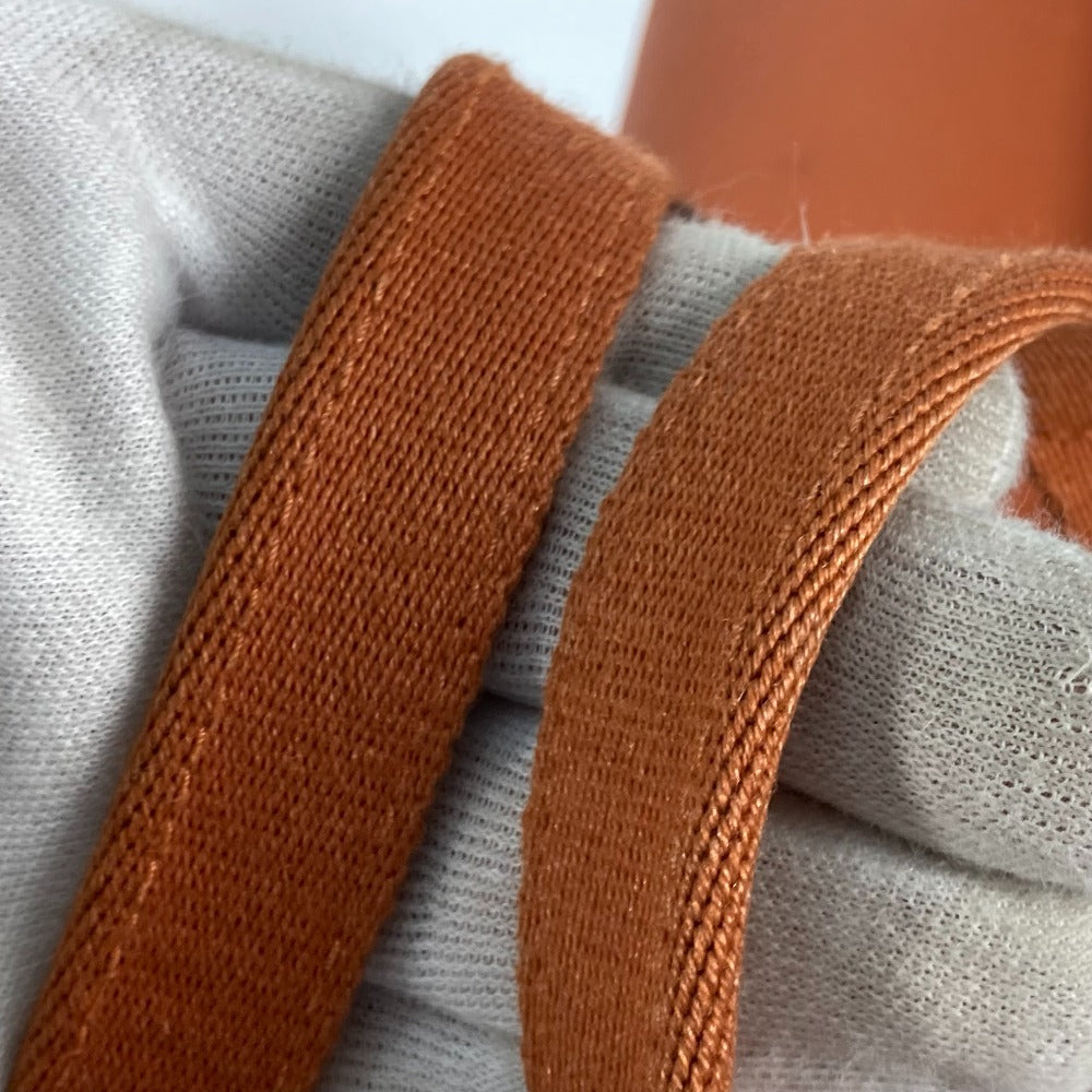 HERMES Tote Bag Canvas / Leather Orange bag handbag Valparaiso MM Women Used Authentic
