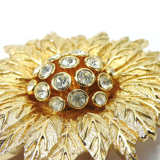 Christian Dior Brooch metal gold Women Used Authentic