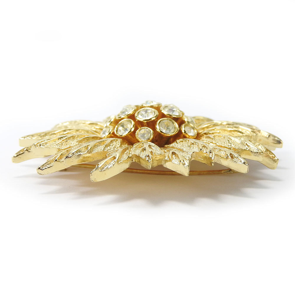Christian Dior Brooch metal gold Women Used Authentic