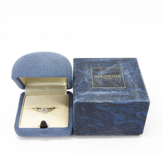 MIKIMOTO Ring Pt950Platinum, Diamond Platinum Women Used Authentic