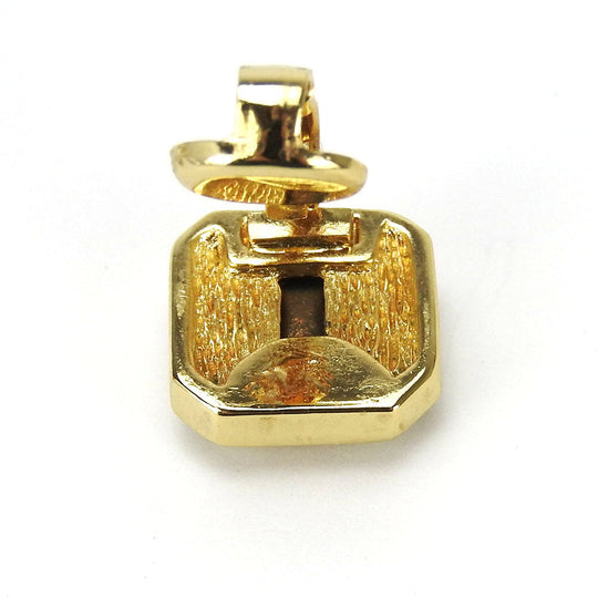 Christian Dior Earring Metal, Rhinestone gold Women Used Authentic