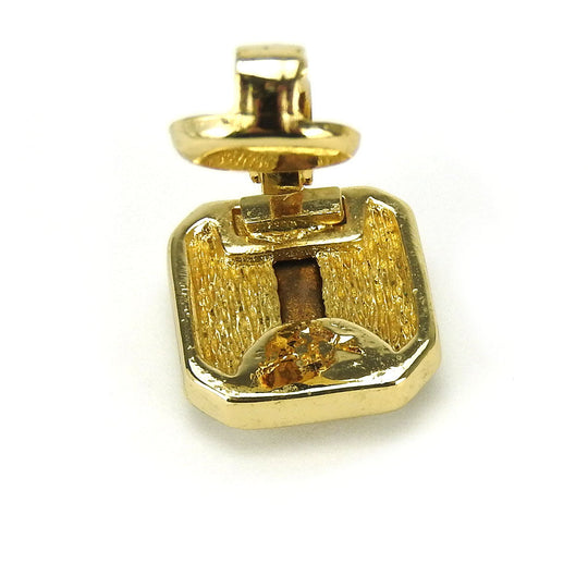 Christian Dior Earring Metal, Rhinestone gold Women Used Authentic