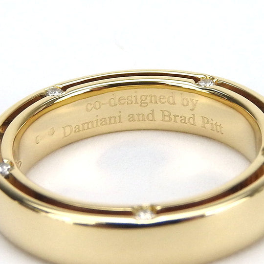 Damiani Ring K18 Yellow Gold, Diamond gold D side Women Used Authentic
