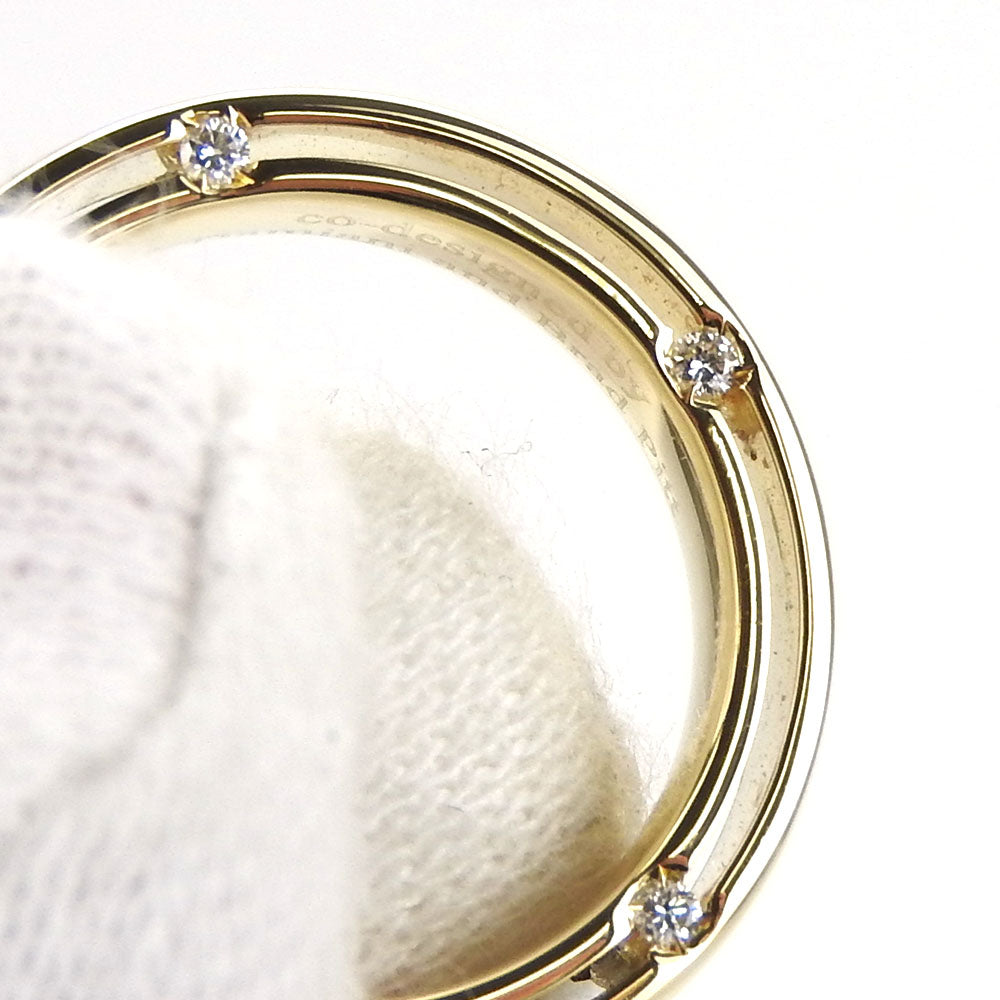 Damiani Ring K18 Yellow Gold, Diamond gold D side Women Used Authentic