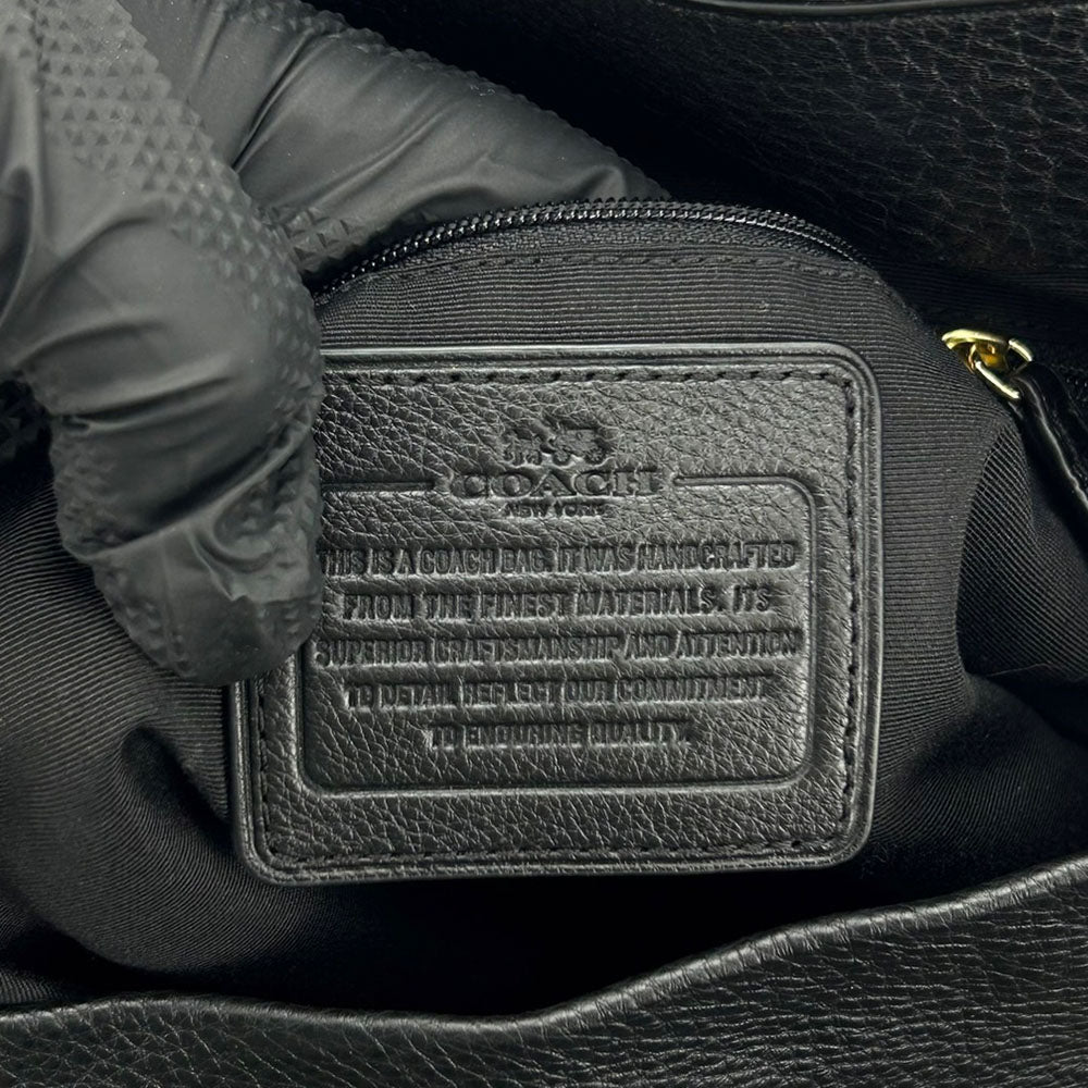 COACH Tote Bag F35723 leather black Women Used Authentic