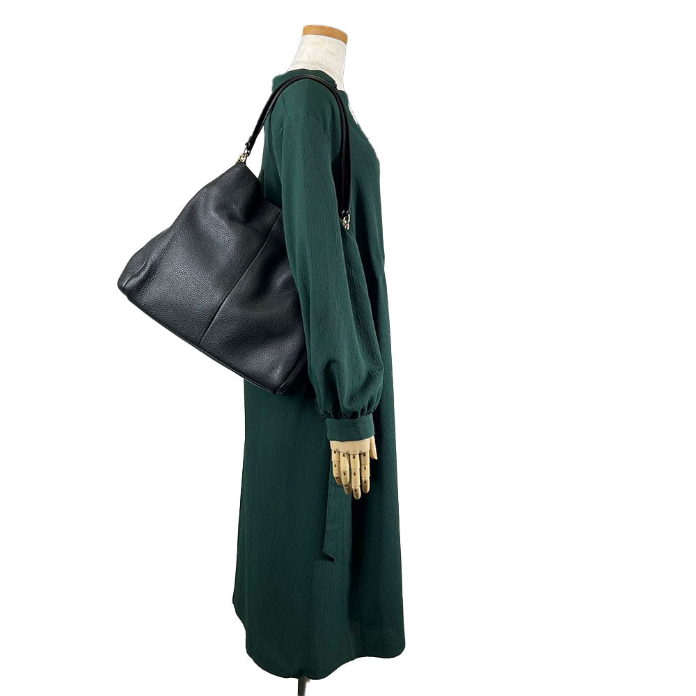 COACH Tote Bag F35723 leather black Women Used Authentic