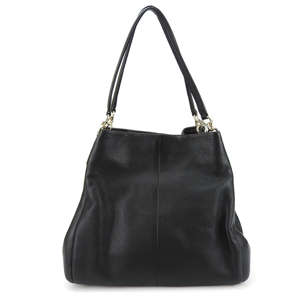 COACH Tote Bag F35723 leather black Women Used Authentic