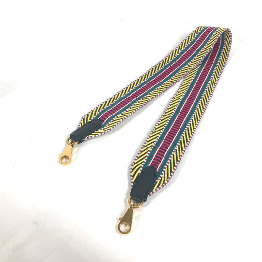 HERMES Shoulder strap Canvas / leather multicolor Sangle Kaval Women Used Authentic