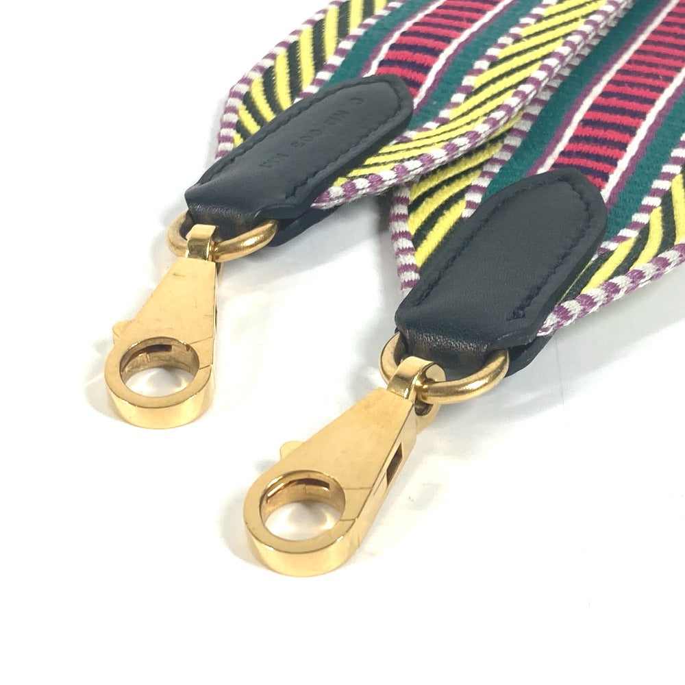 HERMES Shoulder strap Canvas / leather multicolor Sangle Kaval Women Used Authentic