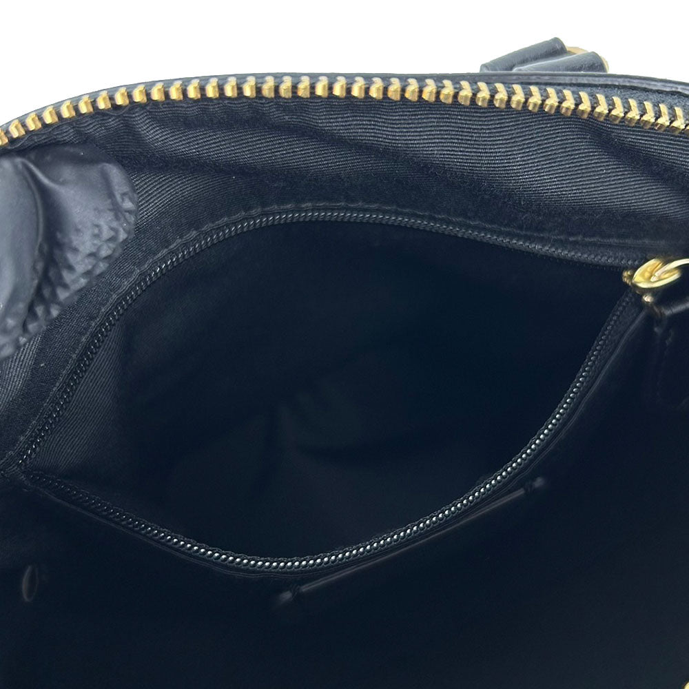 COACH Handbag F58312 Leather, PVC black Signature Mini Bennett Satchel Women Used Authentic