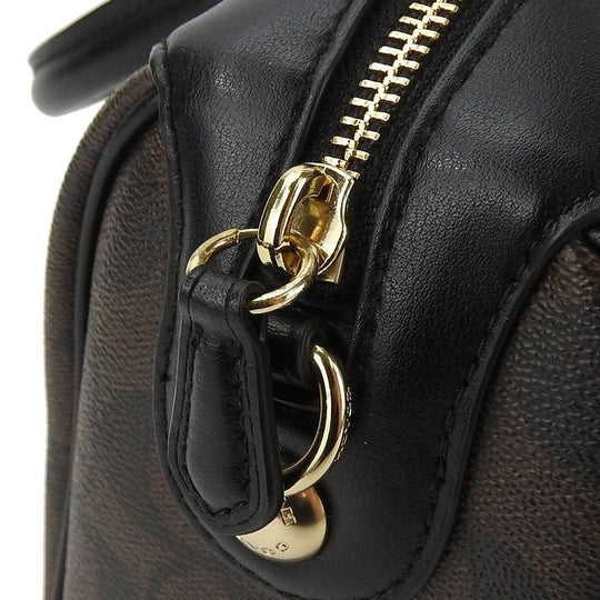 COACH Handbag F58312 Leather, PVC black Signature Mini Bennett Satchel Women Used Authentic