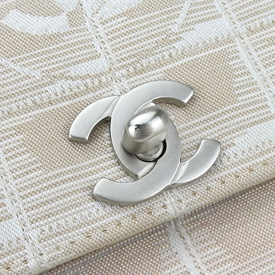 CHANEL Shoulder Bag Nylon beige New travel line Women Used Authentic