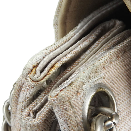 CHANEL Shoulder Bag Nylon beige New travel line Women Used Authentic