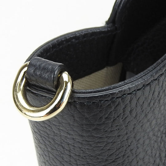 GUCCI Handbag 368827 leather black Swing Small Women Used Authentic