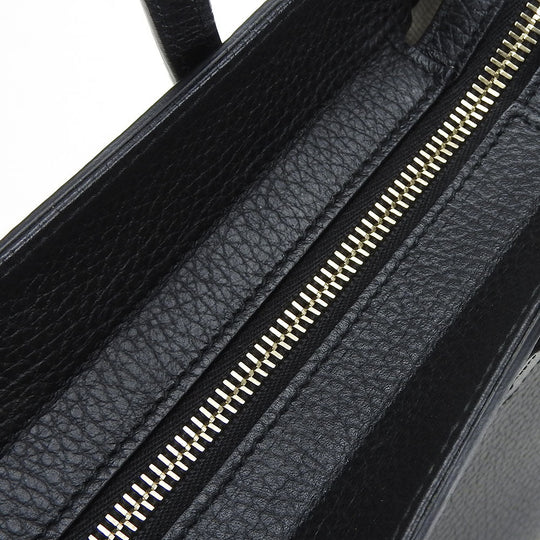 GUCCI Handbag 368827 leather black Swing Small Women Used Authentic
