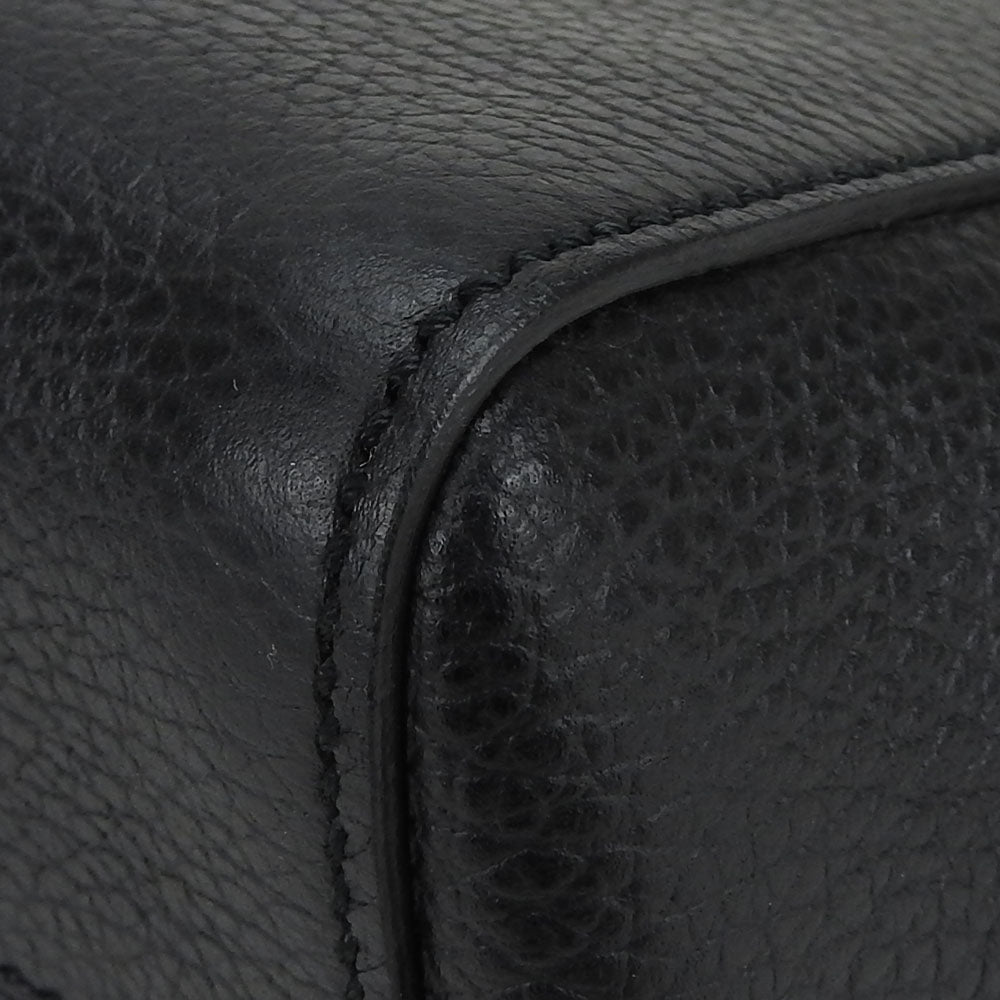 GUCCI Handbag 368827 leather black Swing Small Women Used Authentic