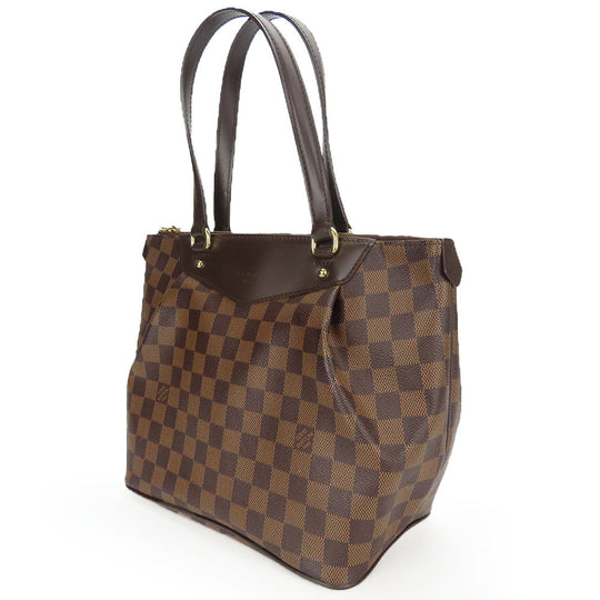 LOUIS VUITTON Tote Bag N41102 Damier, Leather Brown Westonminster PM Women Used Authentic