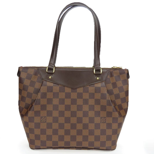 LOUIS VUITTON Tote Bag N41102 Damier, Leather Brown Westonminster PM Women Used Authentic