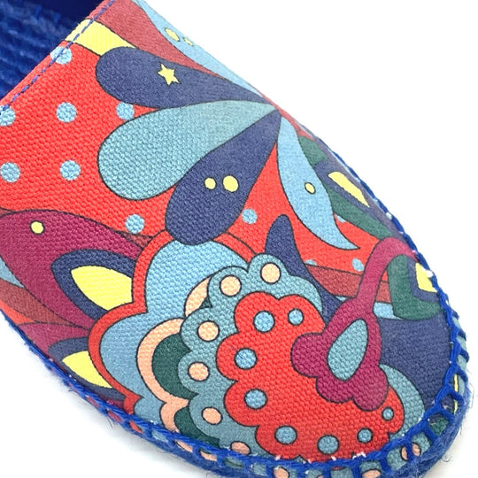 HERMES Slip-on cotton multicolor Espadrille Women 35 Used Authentic