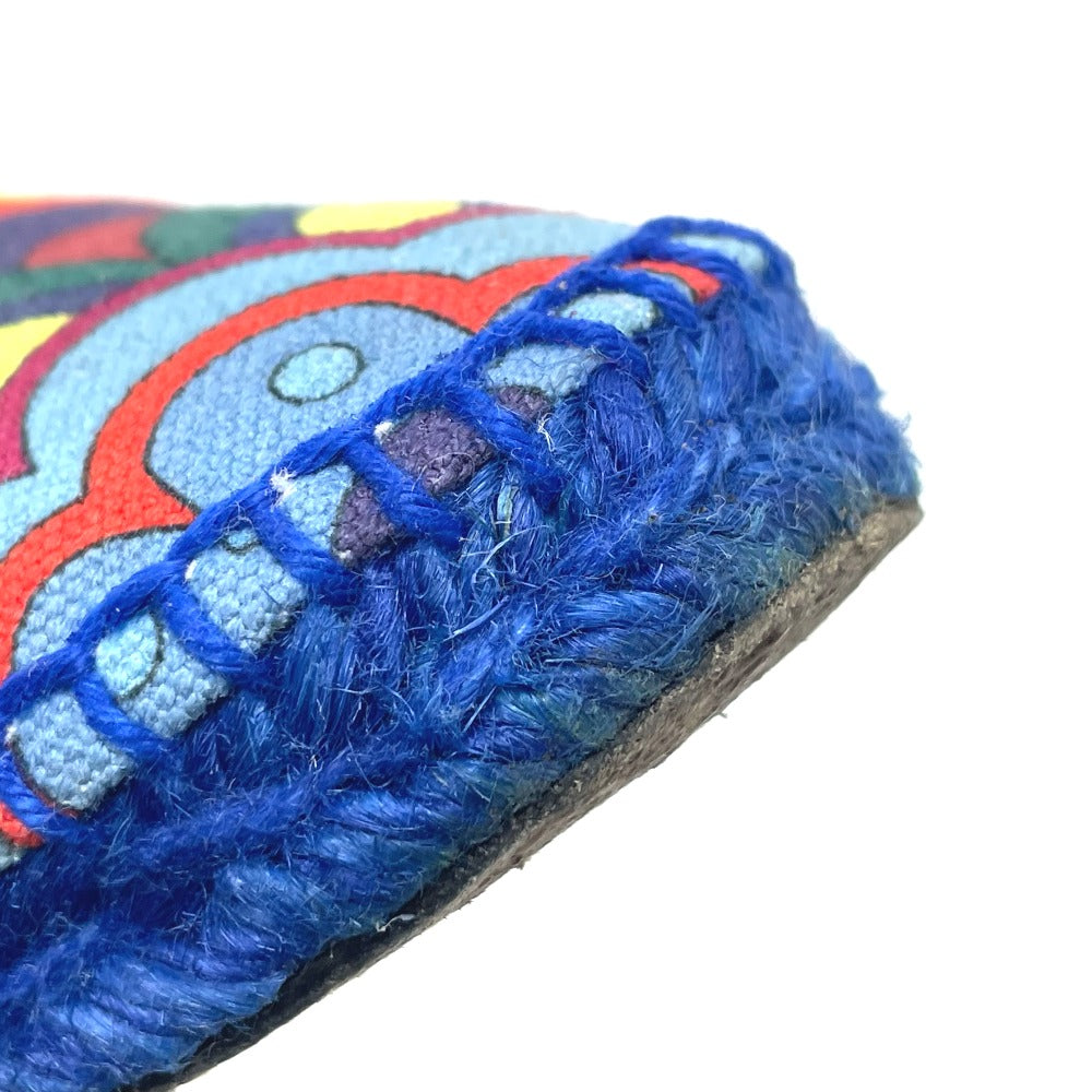 HERMES Slip-on cotton multicolor Espadrille Women 35 Used Authentic