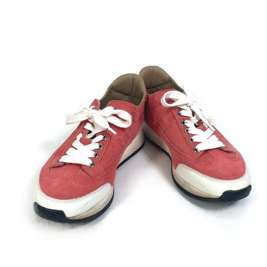 HERMES sneakers suede crimson quick shoes Women 36 Used Authentic
